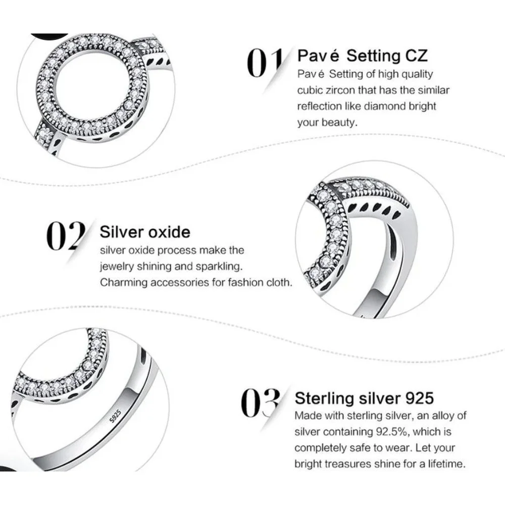 Circle Halo Heart‎ Pave Simulated Diamond 925 Sterling Silver Ring, Size 5